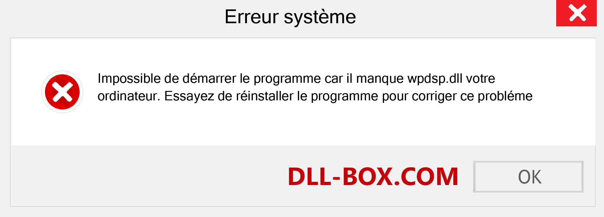 Le fichier wpdsp.dll est manquant ?. Télécharger pour Windows 7, 8, 10 - Correction de l'erreur manquante wpdsp dll sur Windows, photos, images